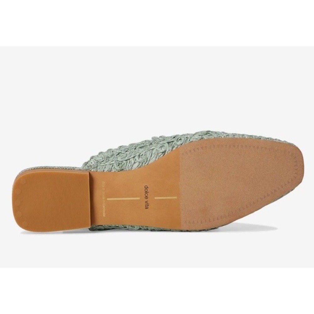New NWOB Womens Dolce Vita Diya Raffia‎ Sage Casual Sandals Slides 6.5M - Picture 3 of 5